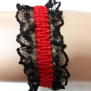 Kitten Collection Black Lace Leg Garters (set of 2) main image 0